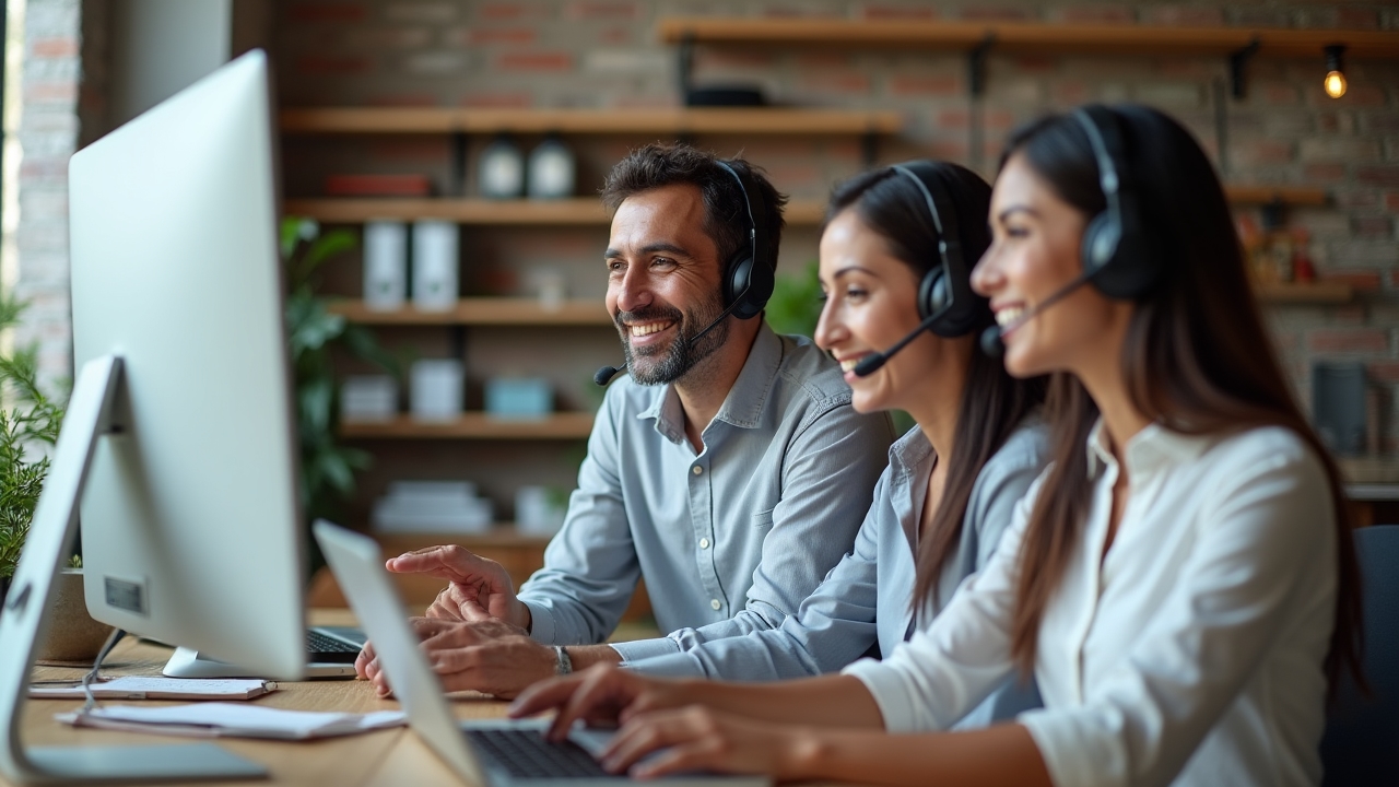 Support team answering queries